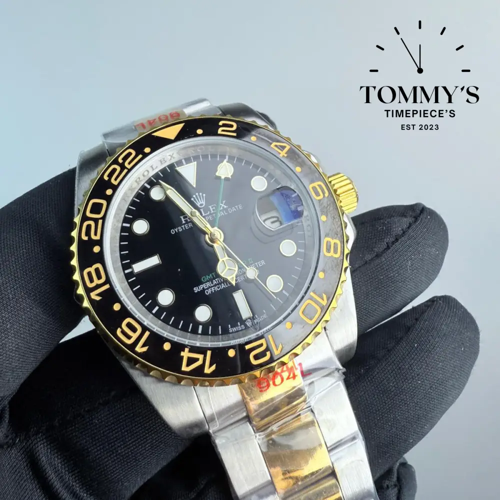 AAA+ GMT Master 2, (116713LN ) 40mm Black Dial-Bimetal Bracelet ( Black Cerachrom Bezel) - Image 2