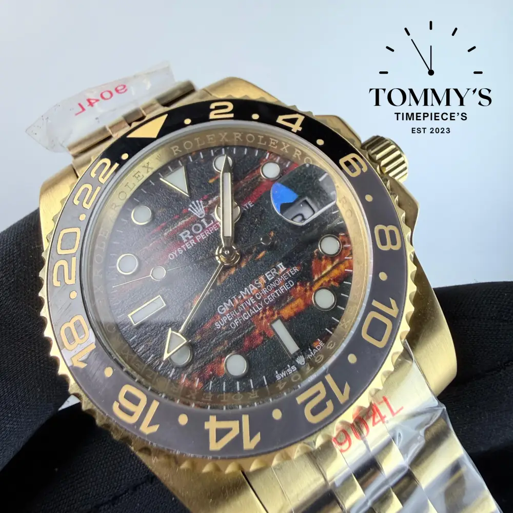 AAA+ GMT Master 2, (126718GRNR) 40mm Tiger Iron Dial-Jubilee Bracelet (Brown Black Bezel) - Image 2