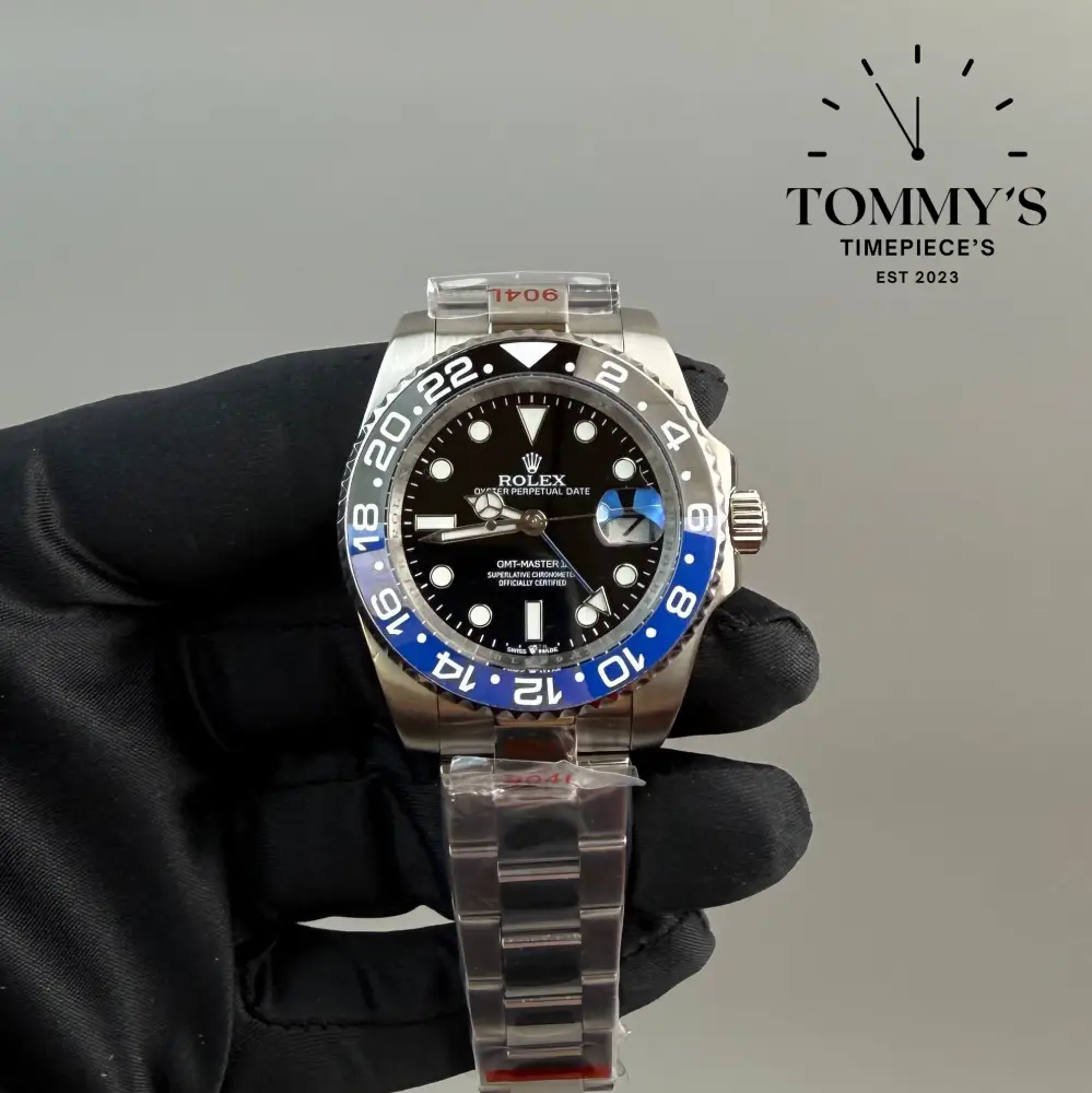 AAA+ GMT Master 2 Batman, (116710BLNR) 40mm Black Dial-Oyster Bracelet (Black Blue Bezel)