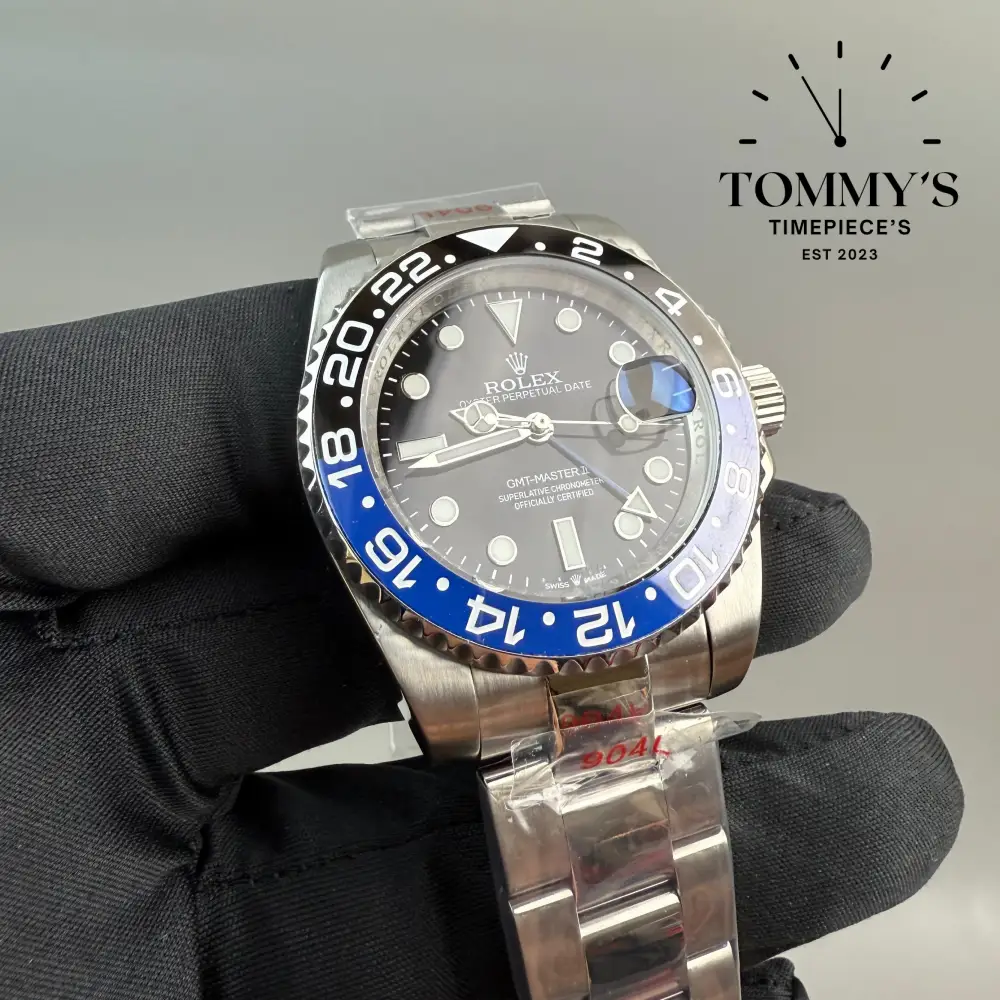 AAA+ GMT Master 2 Batman, (116710BLNR) 40mm Black Dial-Oyster Bracelet (Black Blue Bezel) - Image 2