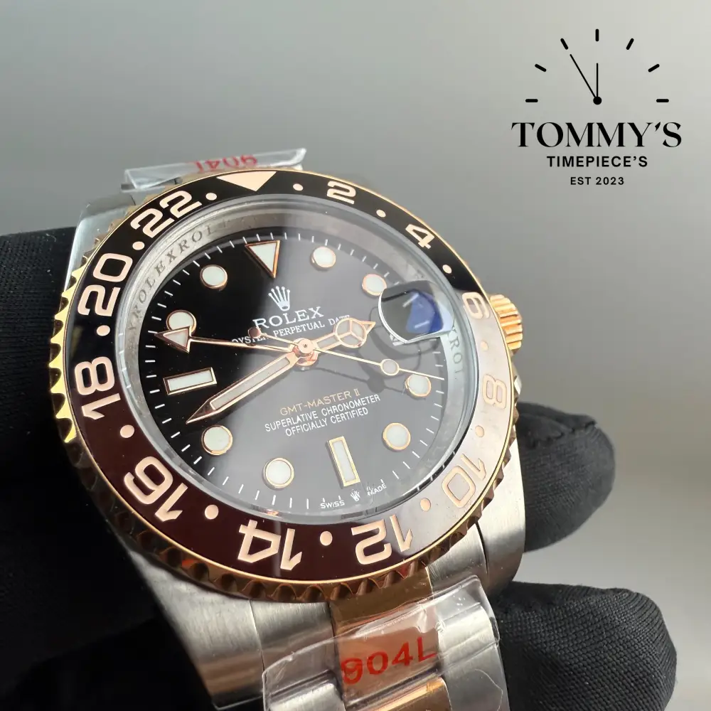 AAA+ GMT Master 2 Root Beer, (126711CHNR ) 40mm Black Dial-Oyster Bracelet (Brown Black Bezel) - Image 2