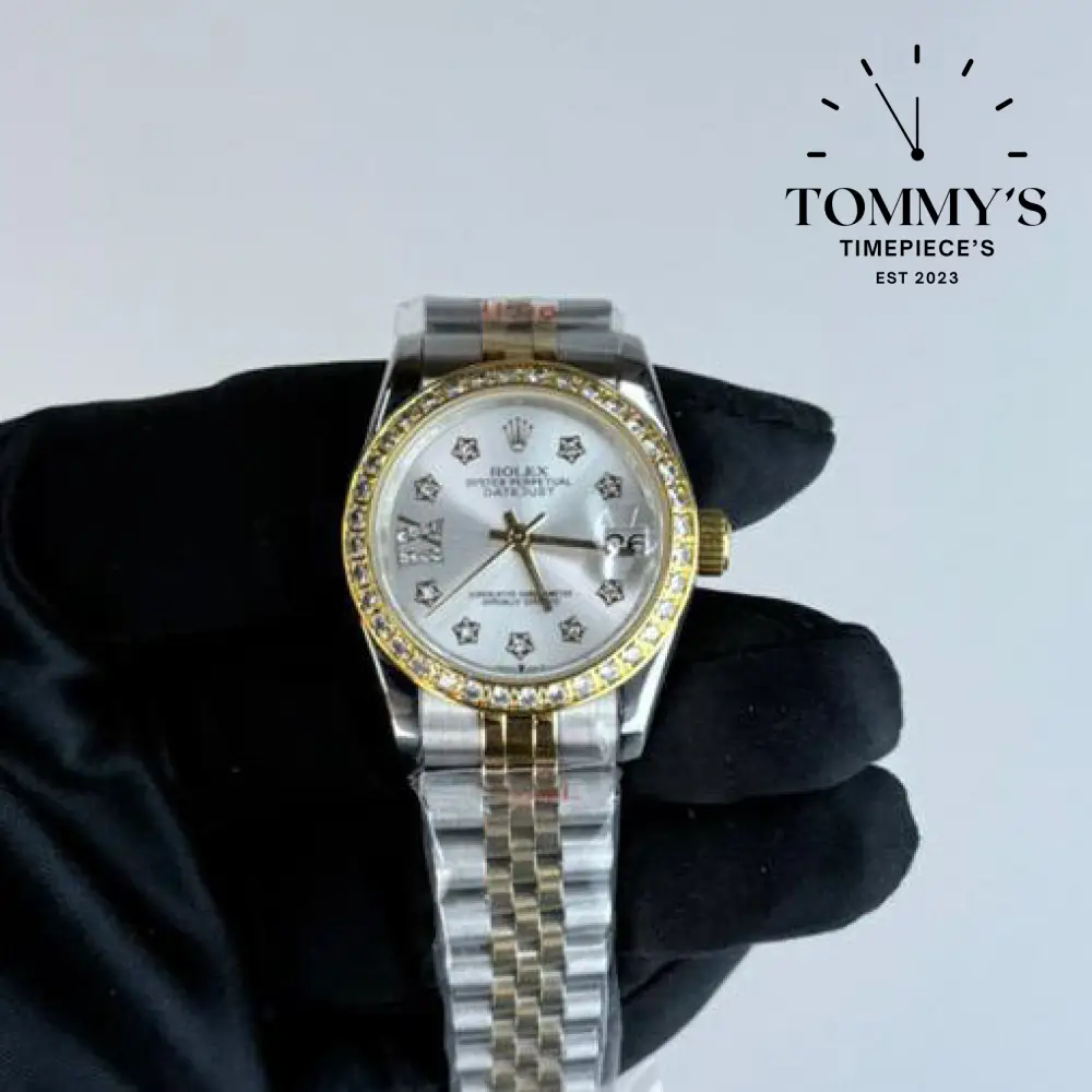 AAA+ Ladies Datejust, (278383RBR) 31mm Silver Diamond Dial-Jubilee Bracelet (Diamond Bezel)