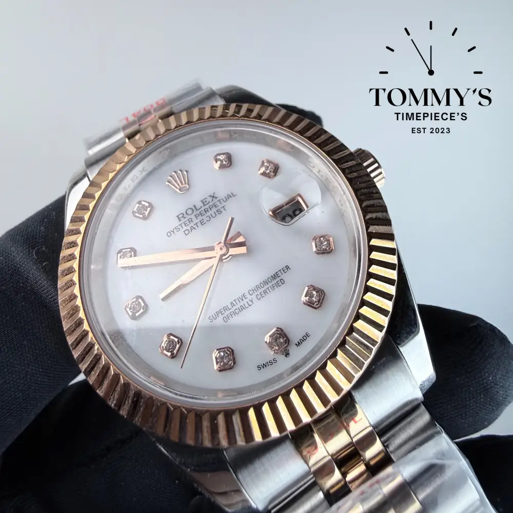 AAA+ Datejust (279171) 41mm White Dial- Bi-Metal Rose Gold Jubilee Bracelet (Fluted Bezel) - Image 2