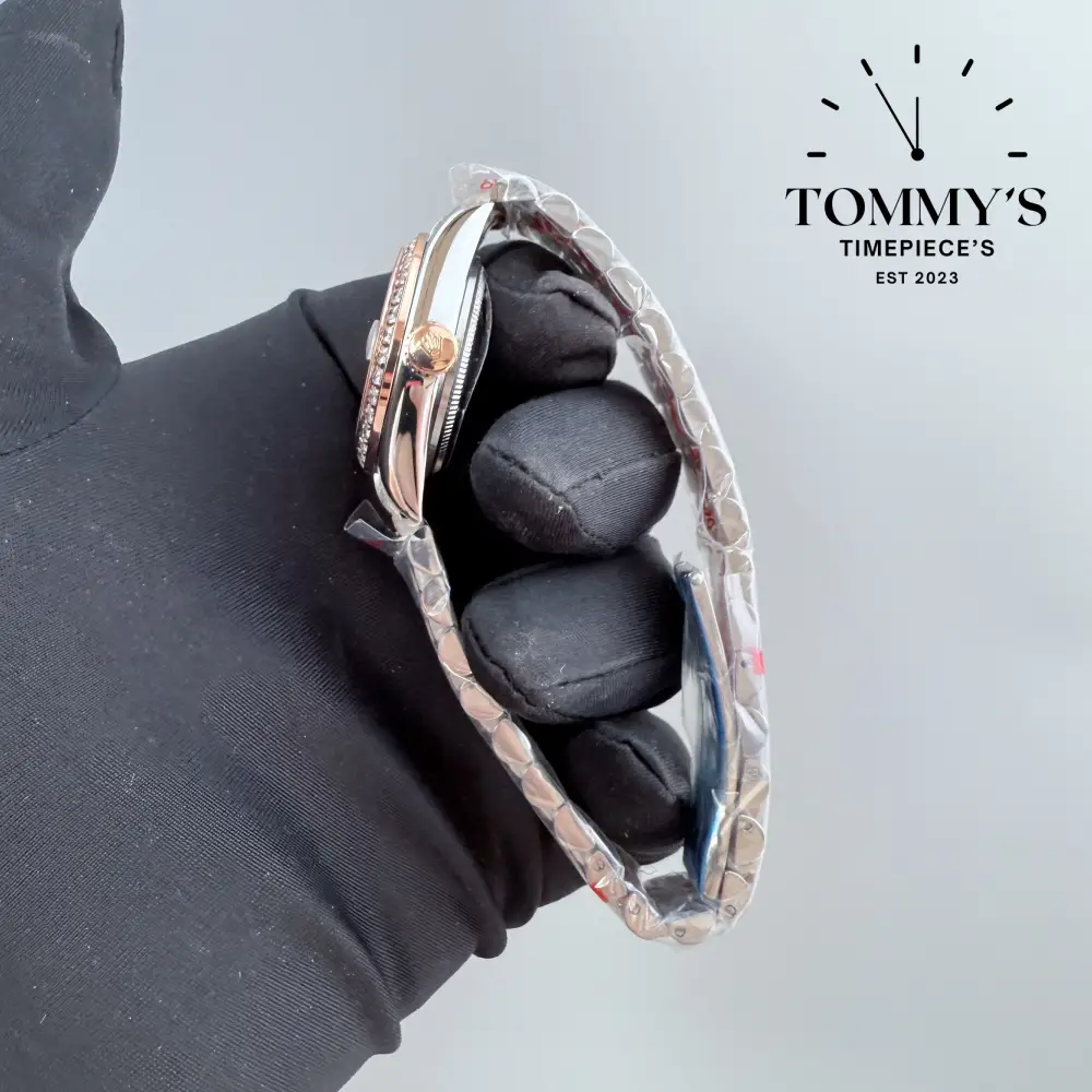 AAA+ Ladies Datejust (Bimetal Rose Gold), (279381rbr-0003) 28mm Rose Gold Dial-Jubilee Bracelet (Diamond Bezel) - Image 3