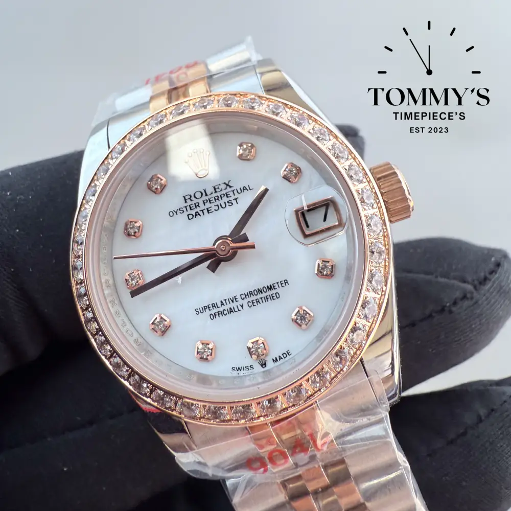 AAA+ Ladies Datejust (Bimetal Gold), (279381RBR-0013) 28mm White Dial- Jubilee Bracelet (Diamond Bezel) - Image 3