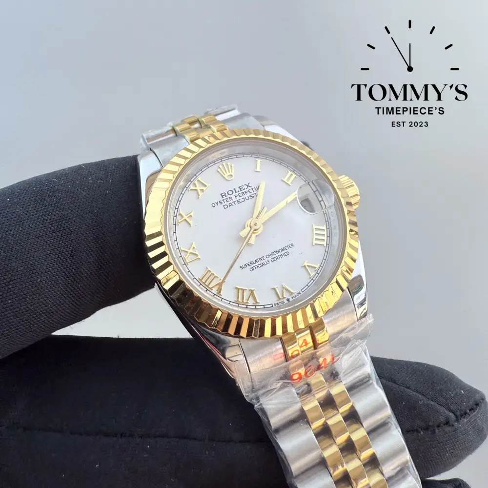 AAA+ Ladies Datejust (Bimetal Gold), (69173) 28mm White Dial-Jubilee Bracelet (Fluted Bezel) - Image 2