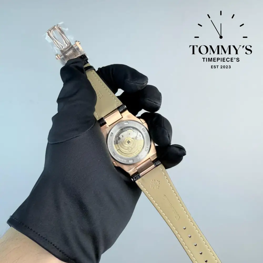 AAA+ Nautilus Rose Gold Grey Dial 40mm Leather Strap - Image 4