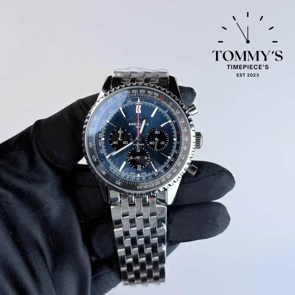 AAA+ Navitimer B01 Chronograph 41mm, Blue Dial - Stainless Steel
