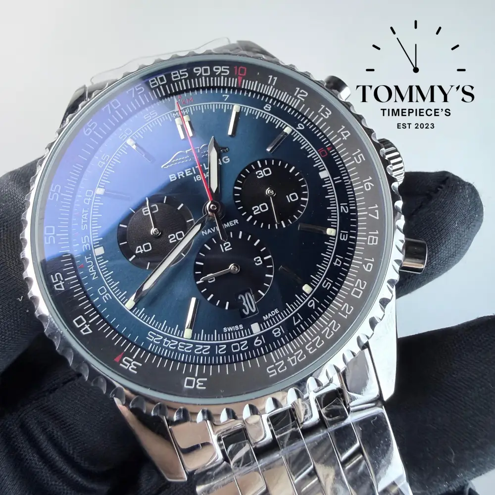 AAA+ Navitimer B01 Chronograph 41mm, Blue Dial - Stainless Steel - Image 2