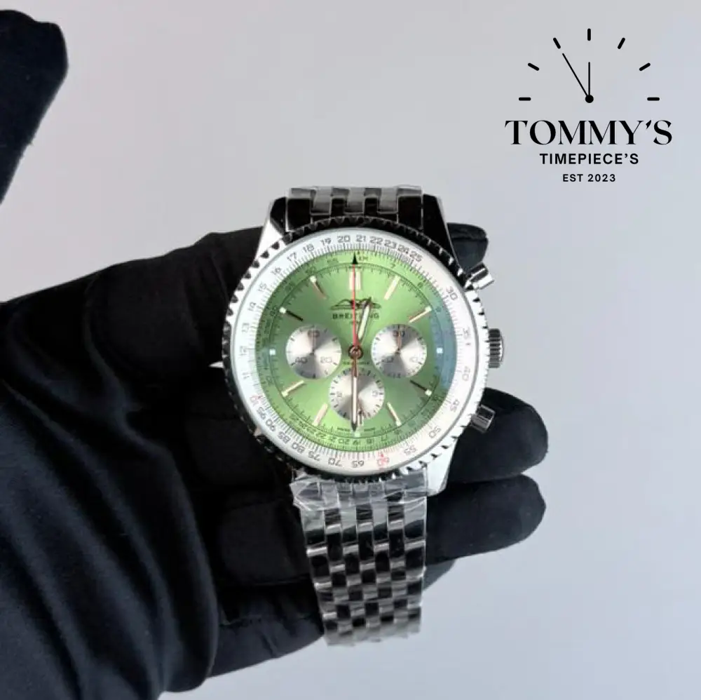 AAA+ Navitimer B01 Chronograph 41mm, Mint Green Dial - Stainless Steel