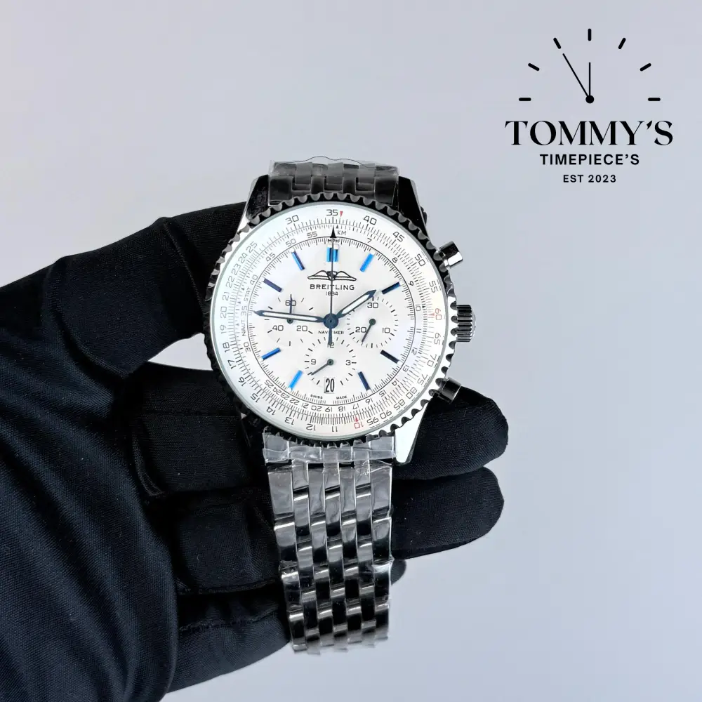 AAA+ Navitimer B01 Chronograph 41mm, White Dial - Stainless Steel