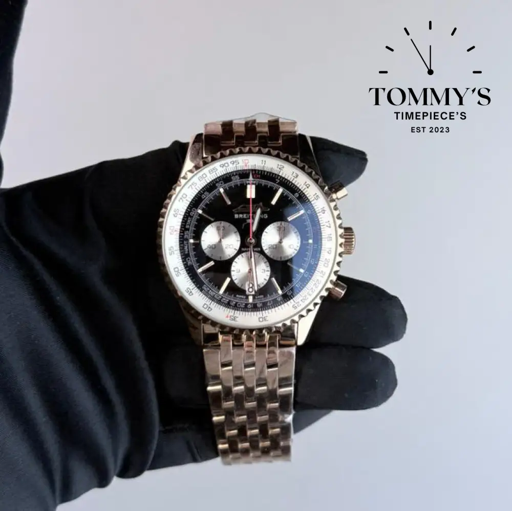 AAA+ Navitimer B01 Chronograph 43mm, Black Dial - Rose Gold