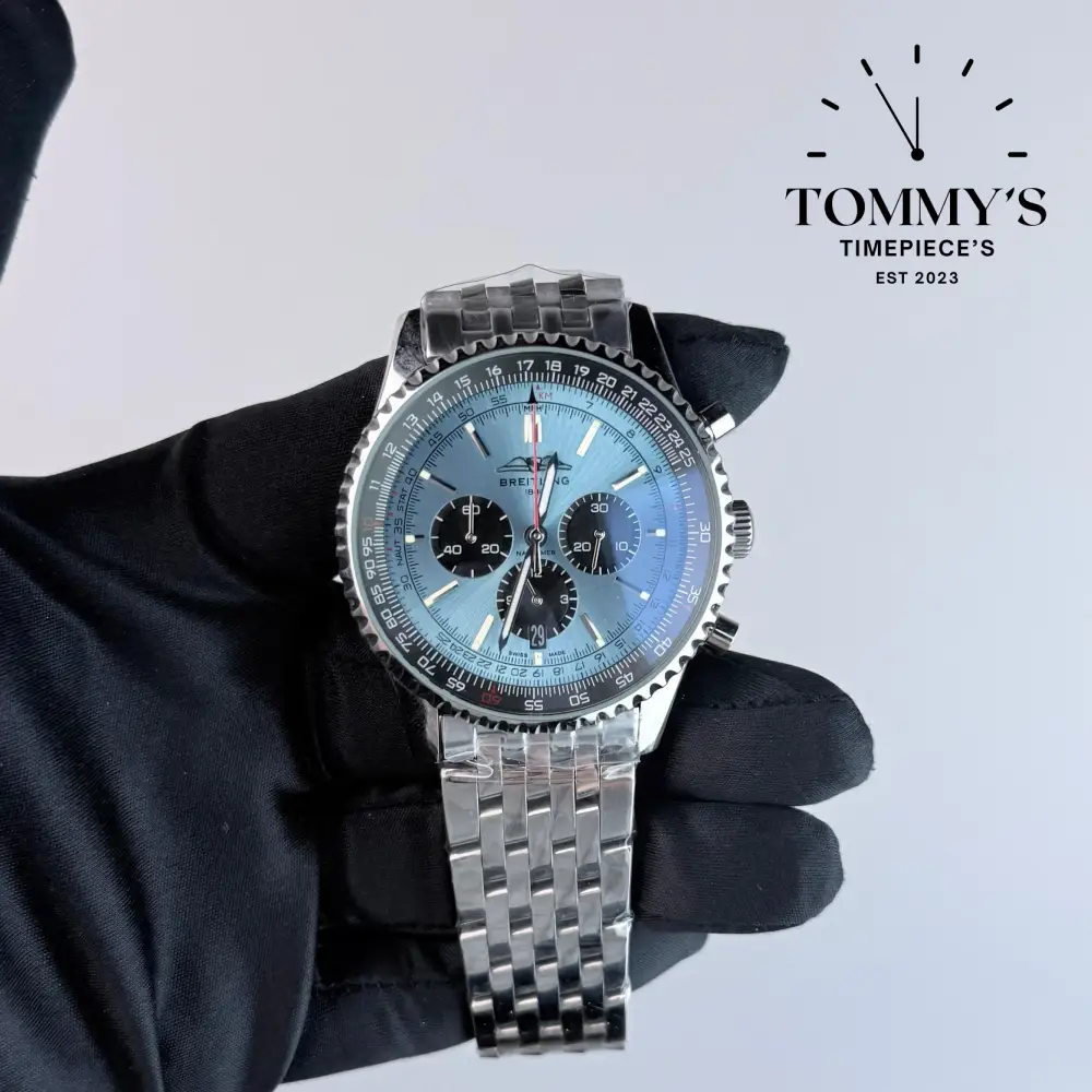 AAA+ Navitimer B01 Chronograph 43mm, Blue Dial - Stainless Steel