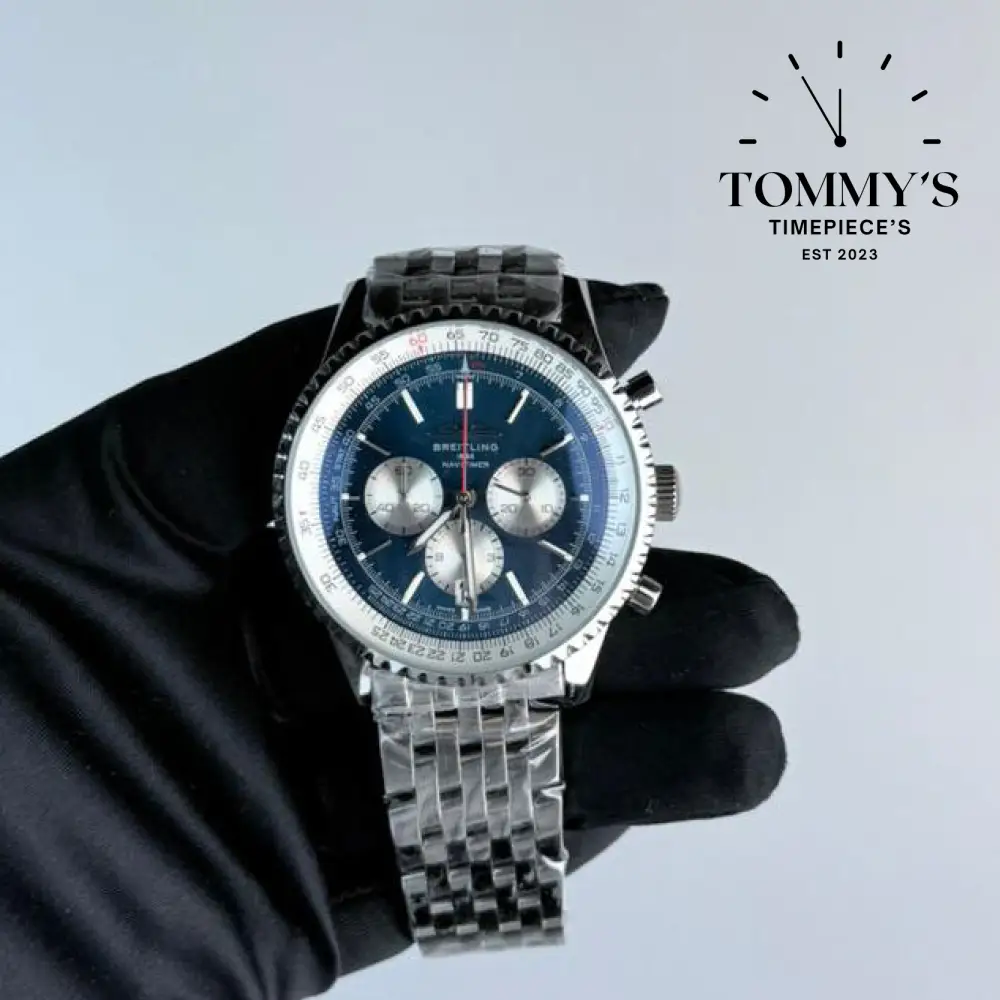 AAA+ Navitimer B01 Chronograph 46mm, Blue Dial - Stainless Steel