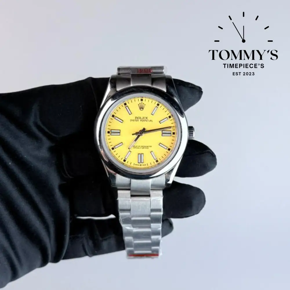 AAA+ Oyster Perpetual (124300) 41mm Yellow Dial-Oyster Bracelet