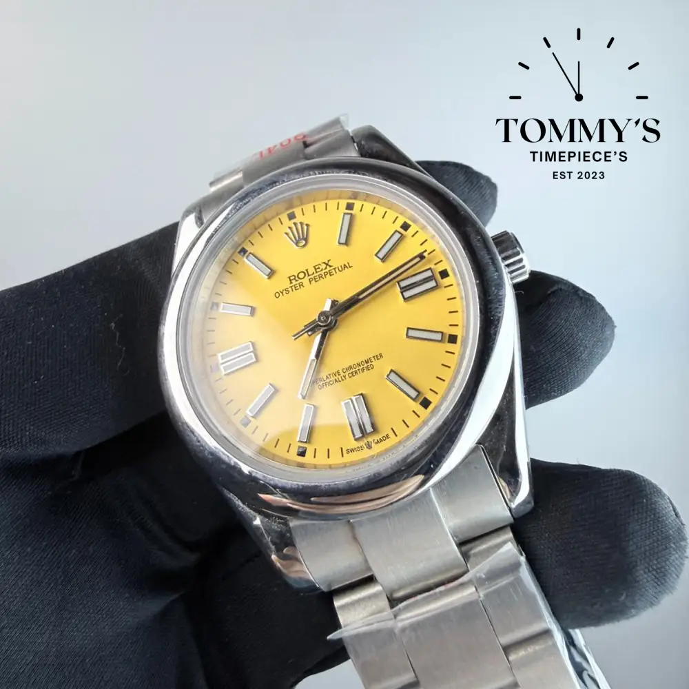 AAA+ Oyster Perpetual (124300) 41mm Yellow Dial-Oyster Bracelet - Image 3