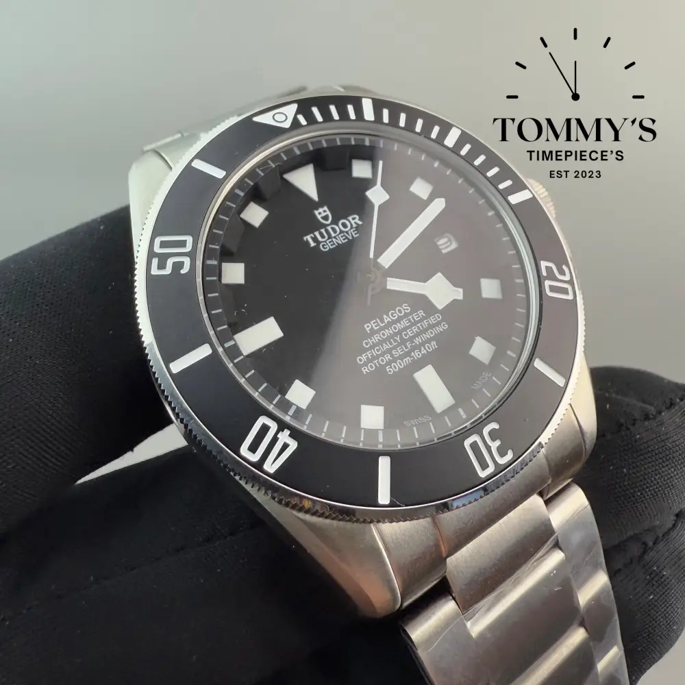 AAA+ Pelagos, 39mm Black Dial-Stainless Steel Bracelet (Black Bezel) - Image 2