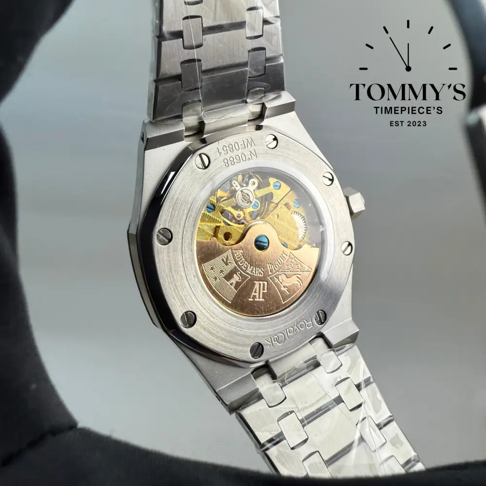 AAA+ Royal Oak, 41mm Smoked Blue "Evolutive Tapisserie" Dial-Stainless Steel Bracelet (Silver Bezel) - Image 4