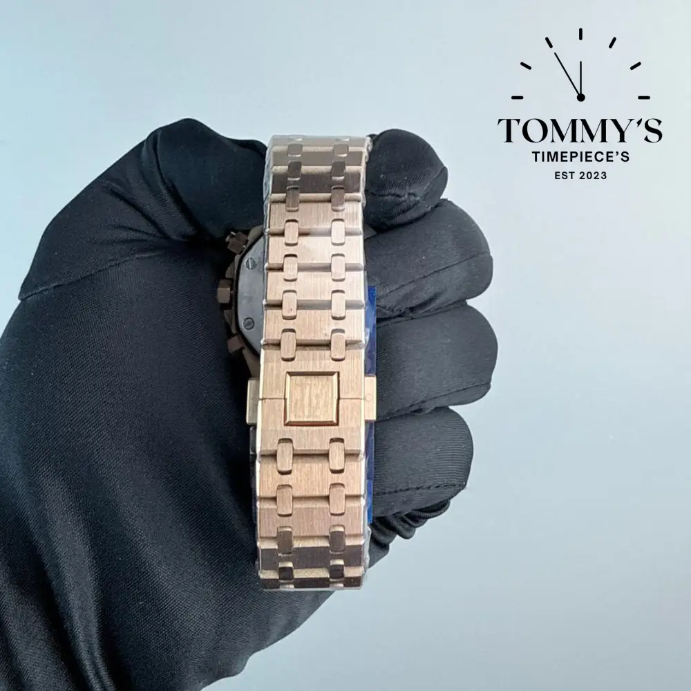 AAA+ Royal Oak Chronograph, 41mm Black "Grande Tapisserie" Dial-Steel Bracelet - Image 4