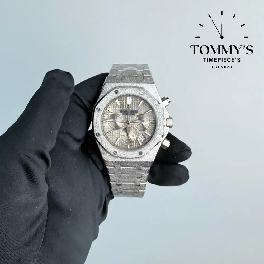 AAA+ Royal Oak Frosted Chronograph, 41mm Silver Dial