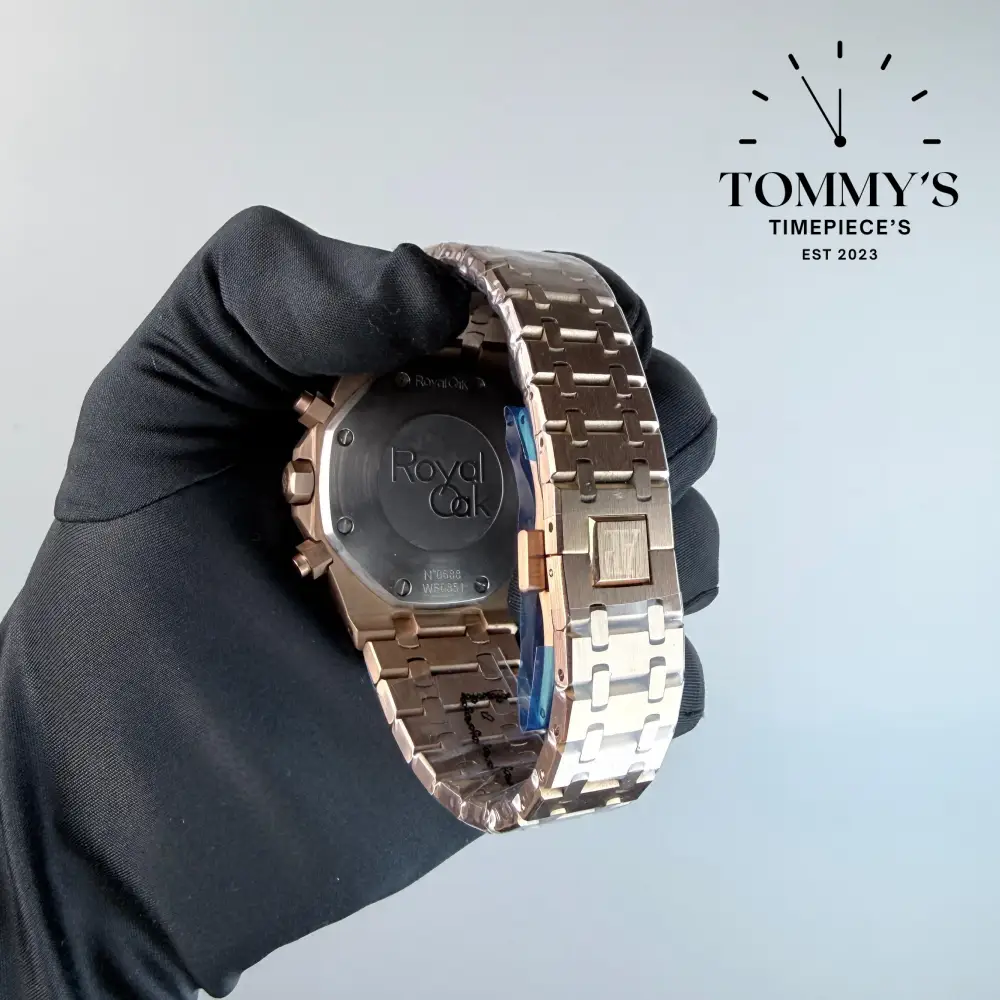 AAA+ Royal Oak Chronograph, 41mm Brown "Grande Tapisserie" Dial-Steel Bracelet - Image 4