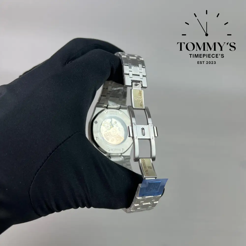 AAA+ Royal Oak Skeleton, 37mm Silver "Grande Tapisserie" Dial-Solid Stainless Steel Bracelet (Silver Bezel) - Image 3