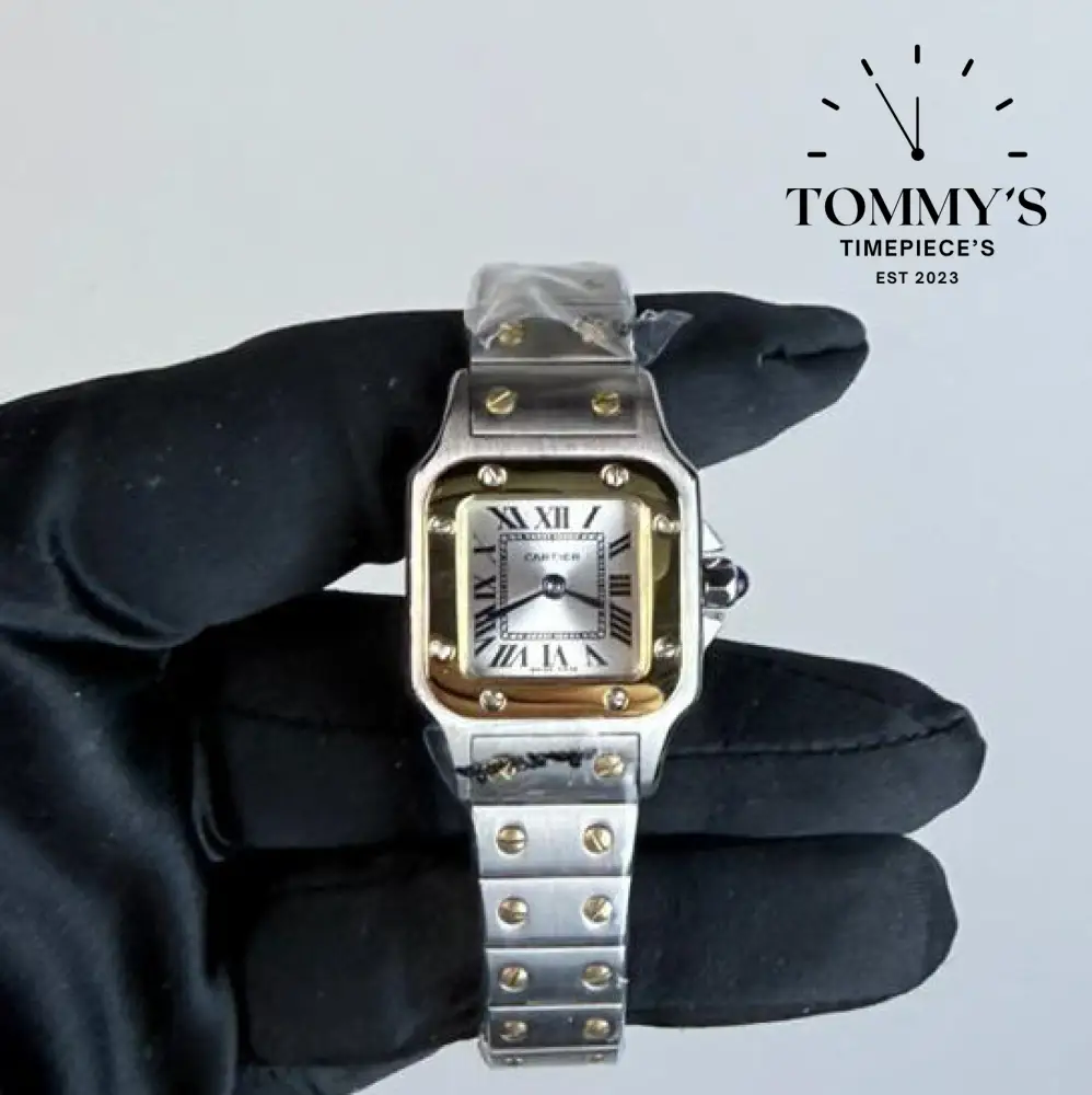 AAA+ Santos Galbée (Small Model),  26mm White Dial-Stainless Steel Bracelet