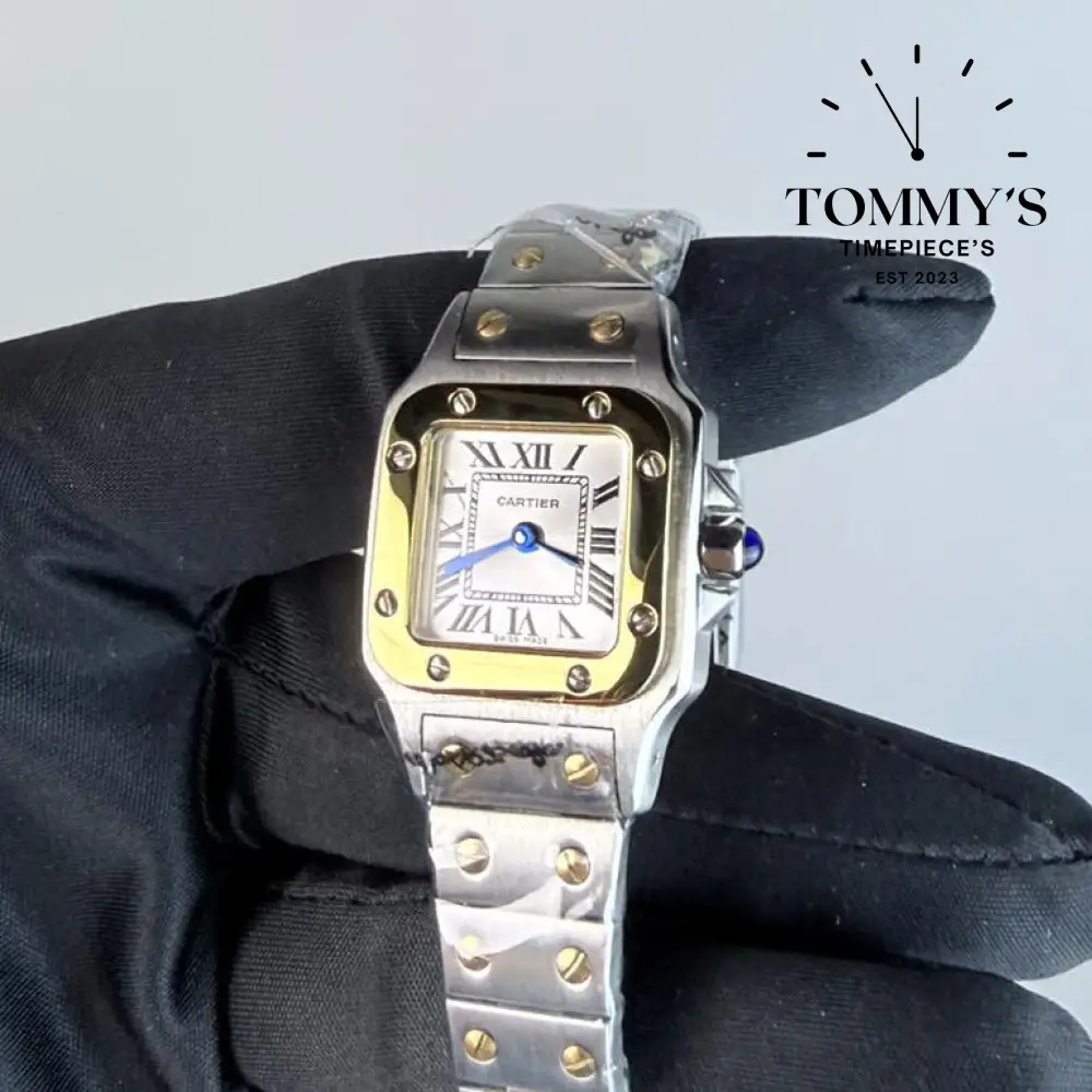 AAA+ Santos Galbée (Small Model),  26mm White Dial-Stainless Steel Bracelet - Image 2