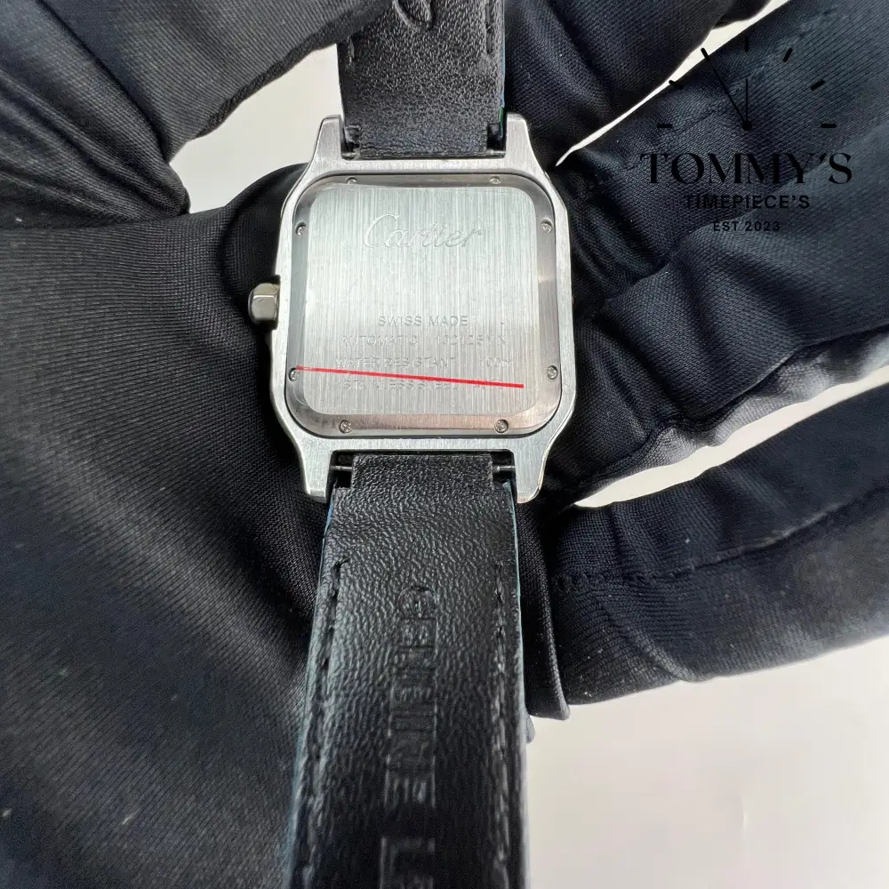 AAA+ Santos, 39.8mm Green Dial-Green Leather Strap - Image 3