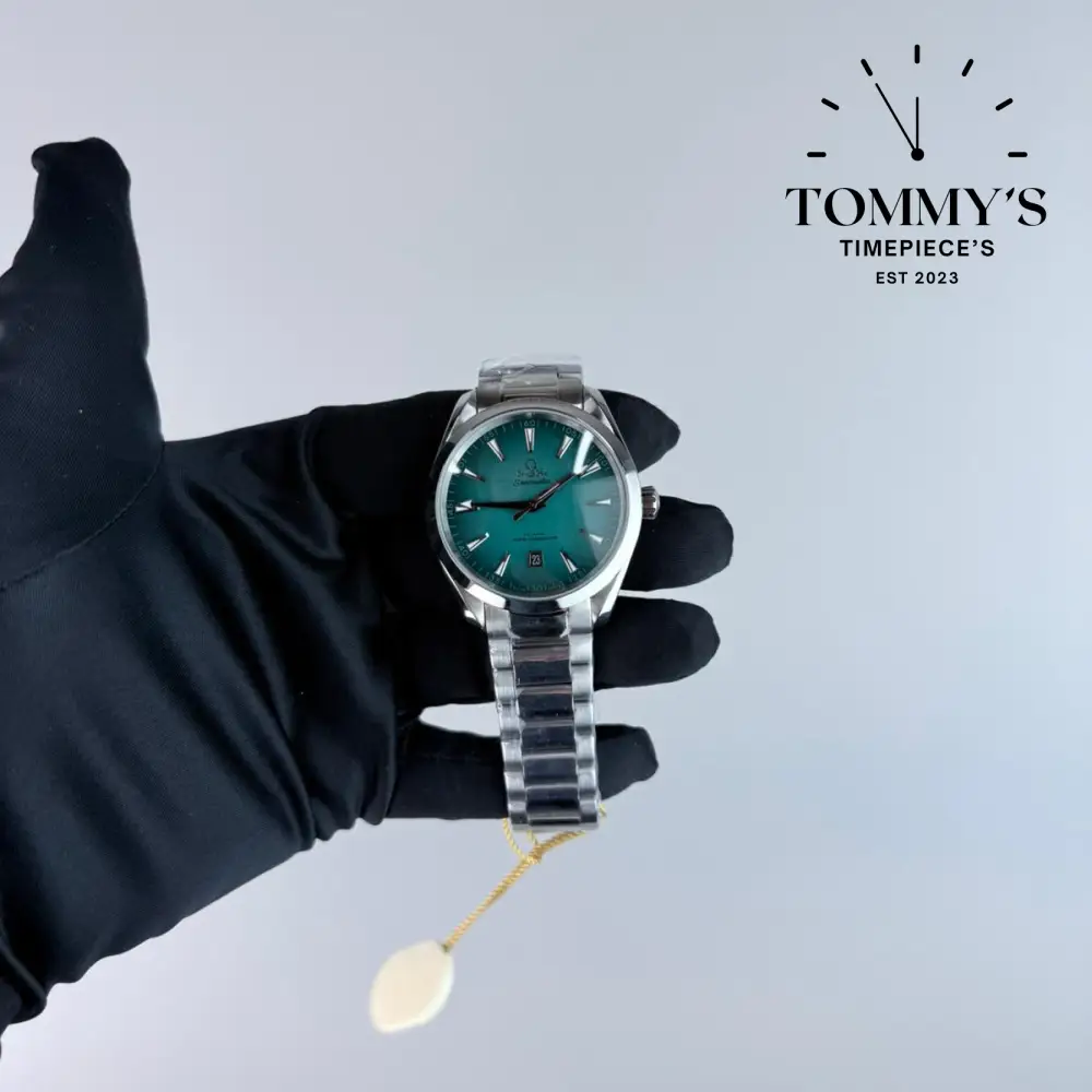 AAA+ Seamaster Aqua Terra 150M, 41mm Turquoise Dial-Stainless Steel Bracelet (Silver Bezel)