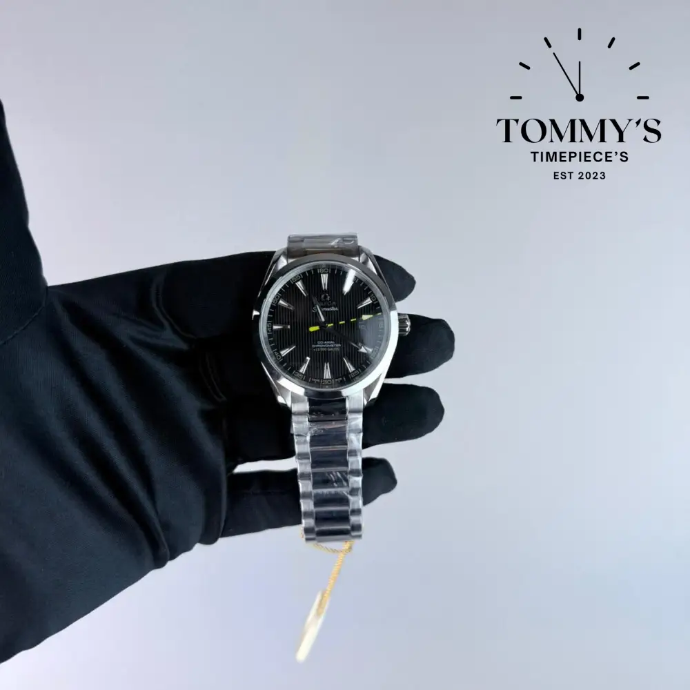 AAA+ Seamaster Aqua Terra 150M Co-Axial Chronometer 15'000 Gauss, 41.5 Black Dial-Stainless Steel Bracelet (Silver Bezel)