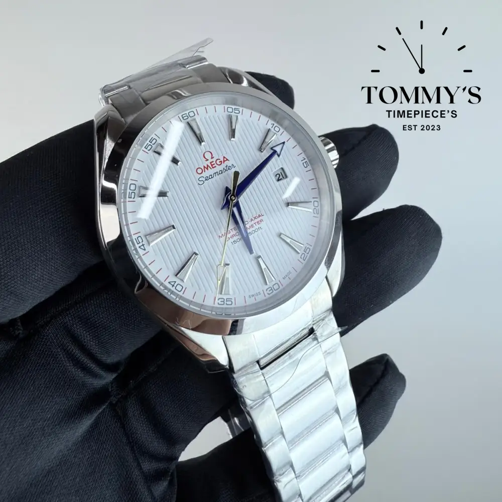 AAA+ Seamaster Aqua Terra 150M Co-Axial Chronometer, 41.5mm Silver "Teak Concept" Dial-Stainless Steel Bracelet (Silver Bezel) - Image 2