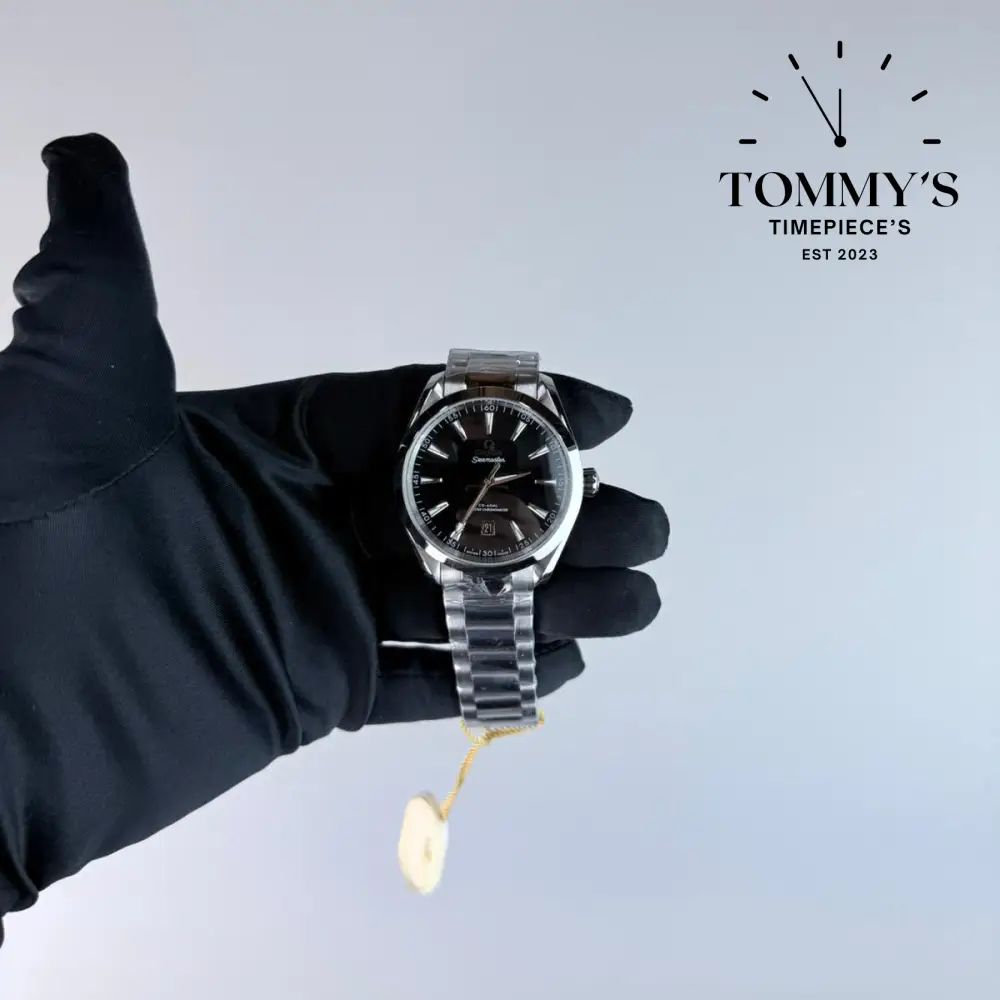 AAA+ Seamaster Aqua Terra 150M Co-Axial Master Chronometer, 41mm Black Dial-Stainless Steel Bracelet (Silver Bezel)