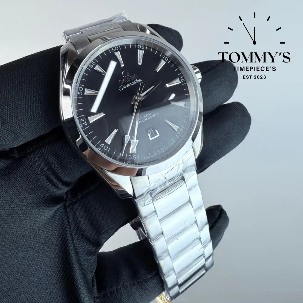 AAA+ Seamaster Aqua Terra 150M Co-Axial Master Chronometer, 41mm Black Dial-Stainless Steel Bracelet (Silver Bezel) - Image 2