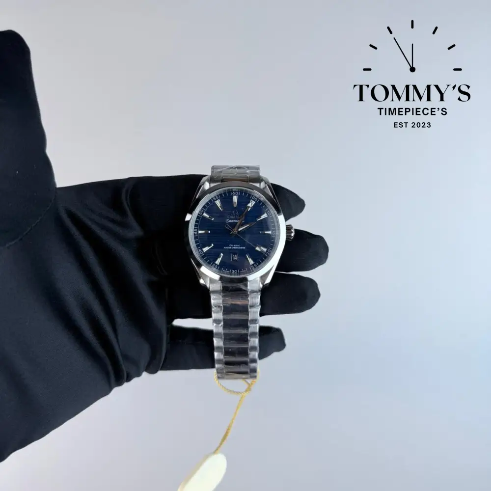 AAA+ Seamaster Aqua Terra 150M Co-Axial Master Chronometer, 41mm Blue Dial-Stainless Steel Bracelet (Silver Bezel)