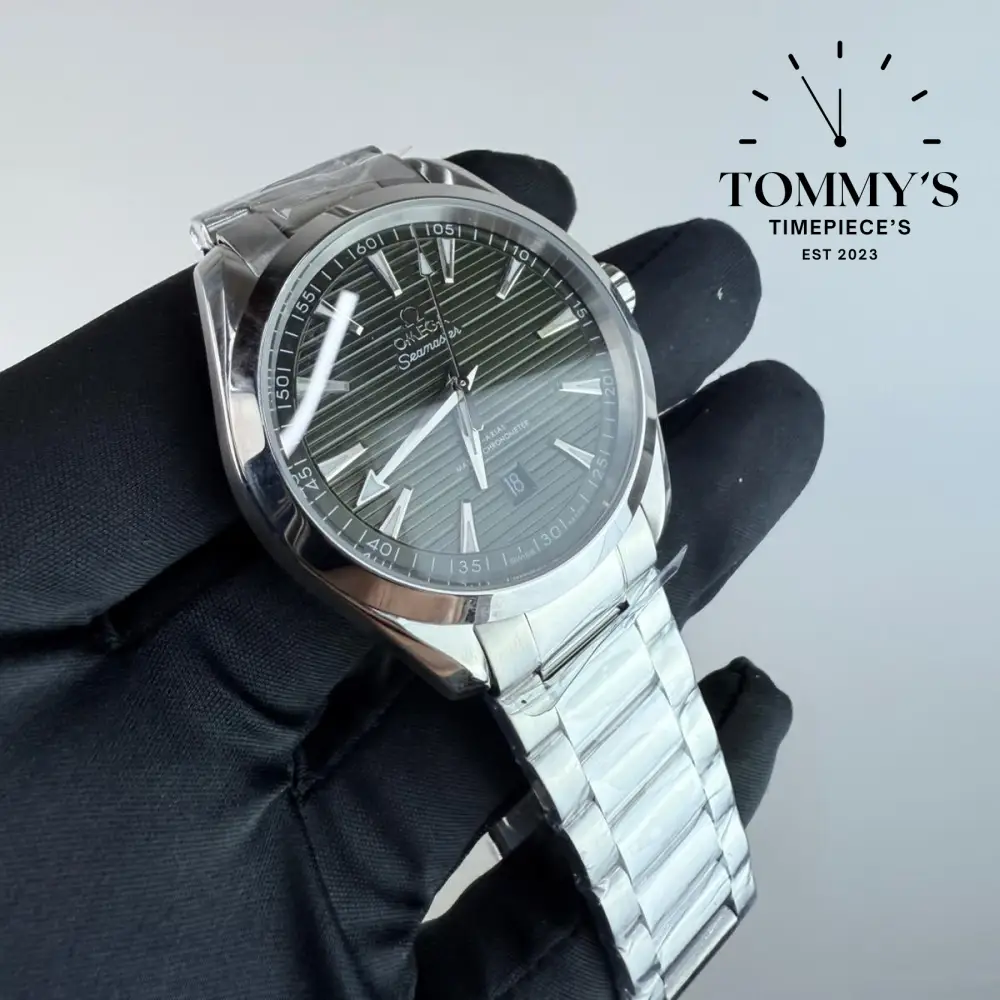 AAA+ Seamaster Aqua Terra 150M Co-Axial Master Chronometer, 41mm Green Dial-Stainless Steel Bracelet (Silver Bezel) - Image 2