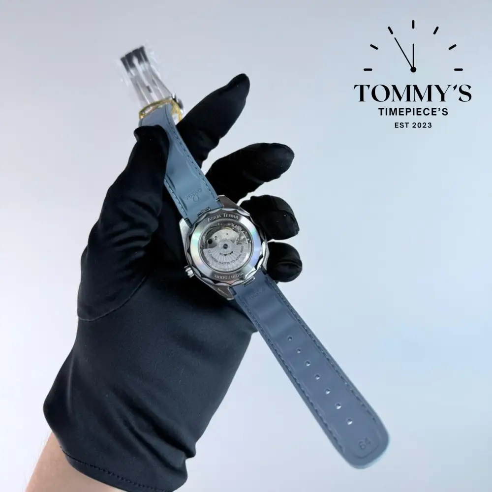 AAA+ Seamaster Aqua Terra 150M Co-Axial Master Chronometer, 41mm Summer Blue Gradient Dial-Light Blue Rubber Strap - Image 3