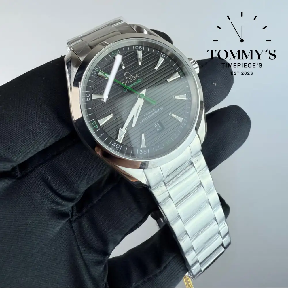 AAA+ Seamaster Aqua Terra Golf Edition, 41mm Black Teak-Pattern Dial-Stainless Steel (Silver Bezel) - Image 2