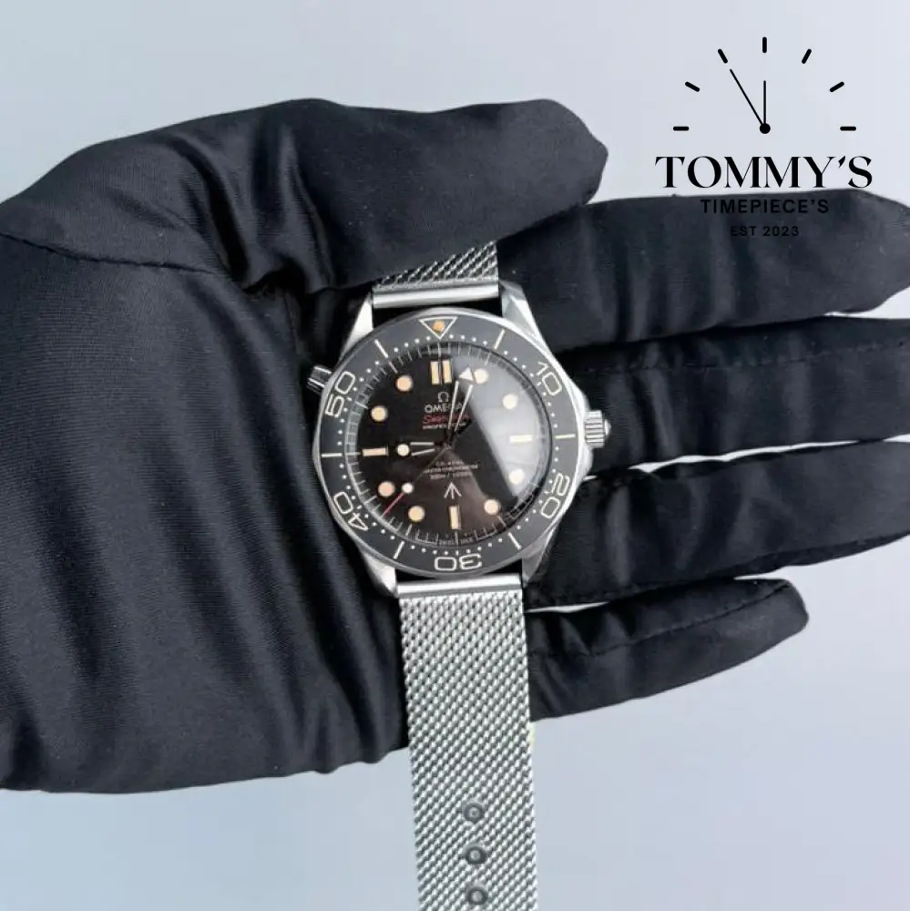 AAA+ Seamaster Diver 300M 007 Edition, 42mm Black Dial-Milanese Bracelet (Aluminium Bezel)