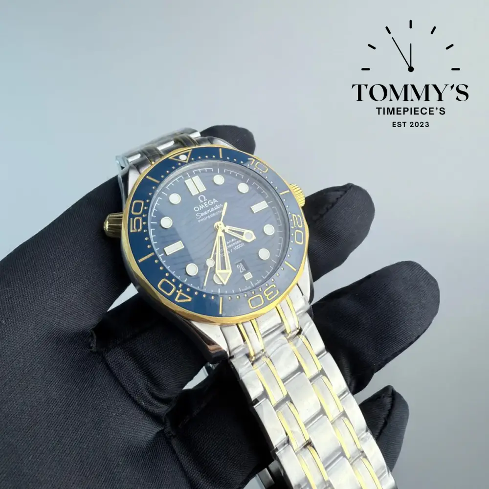 AAA+ Seamaster Diver 300M Co-Axial Master Chronometer, 42mm Blue Dial-Steel Bracelet (Blue Ceramic Bezel) - Image 2