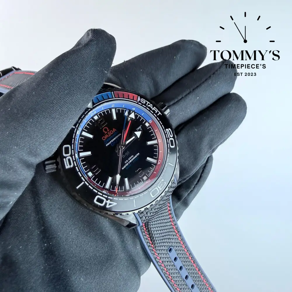 AAA+ Seamaster Planet Ocean 600M Co-Axial Master Chronometer GMT "ETNZ" Deep Black, 45.5mm Black Dial - Image 2