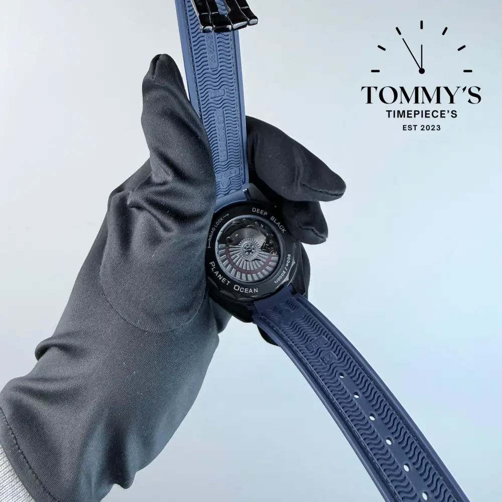 AAA+ Seamaster Planet Ocean 600M Co-Axial Master Chronometer GMT "ETNZ" Deep Black, 45.5mm Black Dial - Image 4