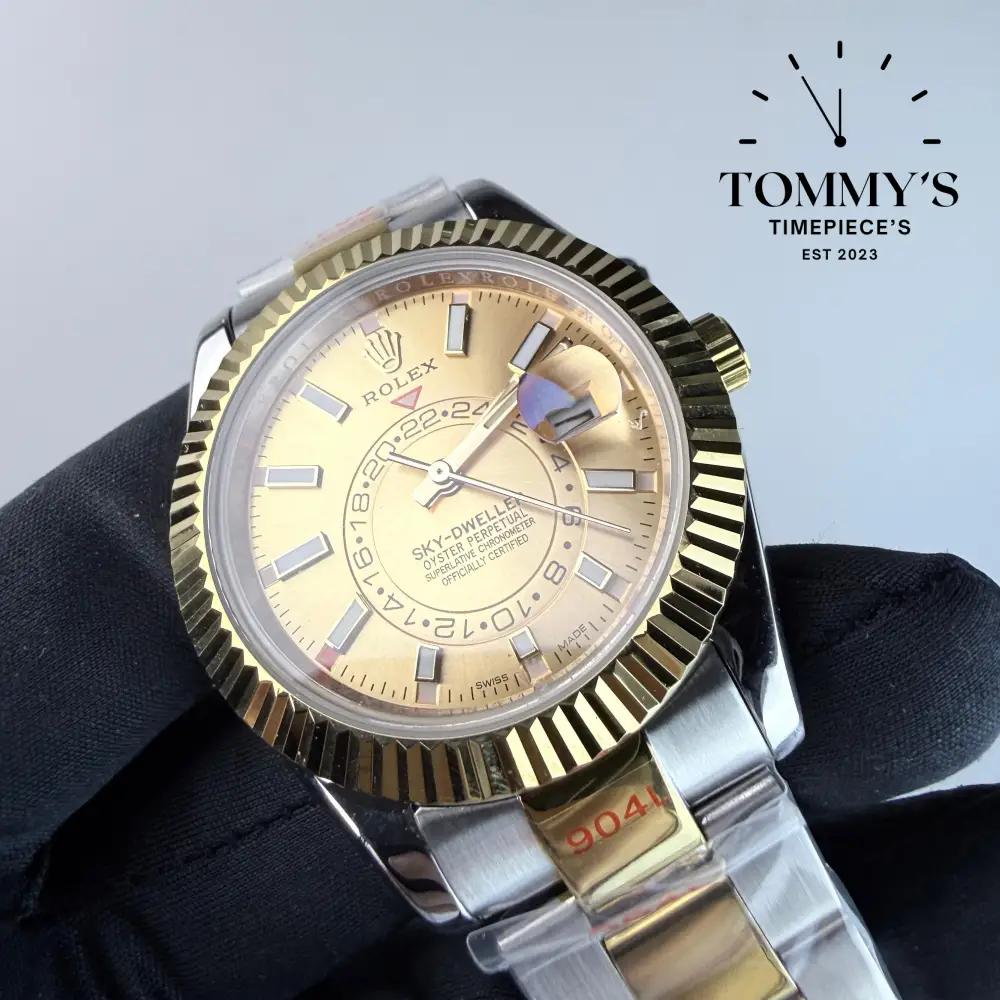 AAA+ Skydweller (326933) 42mm Champagne Dial- Oyster Bracelet (Fluted Bezel) - Image 2
