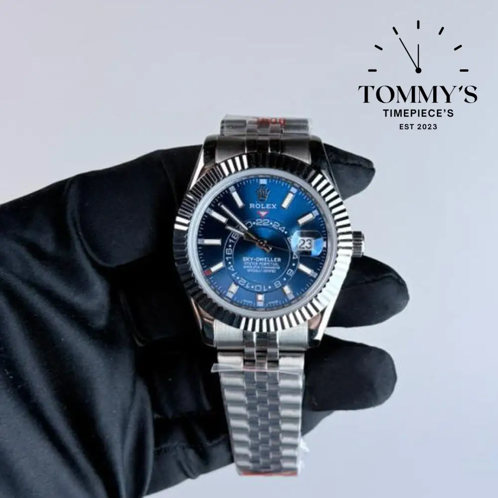 AAA+ Skydweller (326934) 42mm Blue Dial- Jubilee Bracelet (Fluted Bezel)
