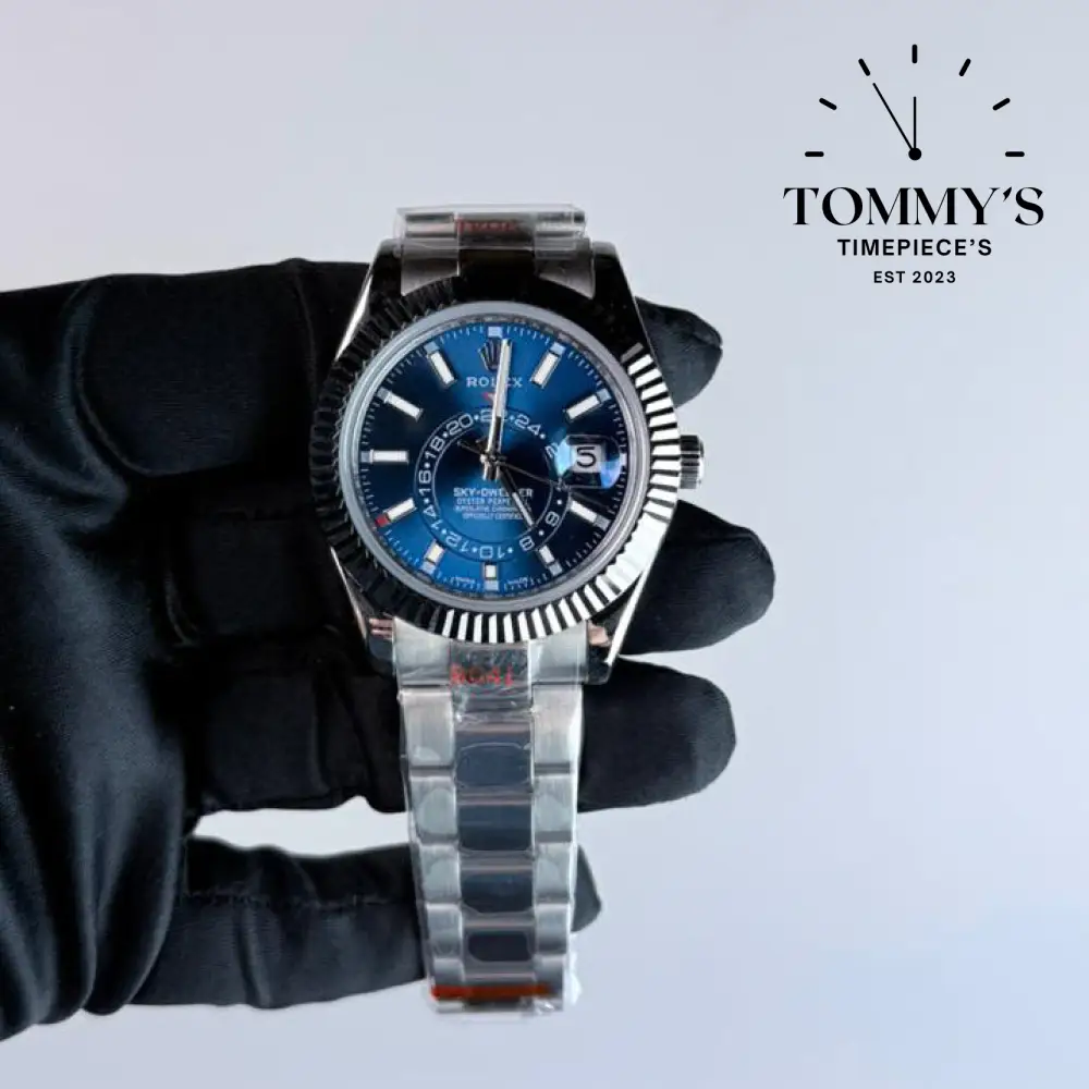 AAA+ Skydweller (326934) 42mm Blue Dial- Oyster Bracelet (Fluted Bezel)