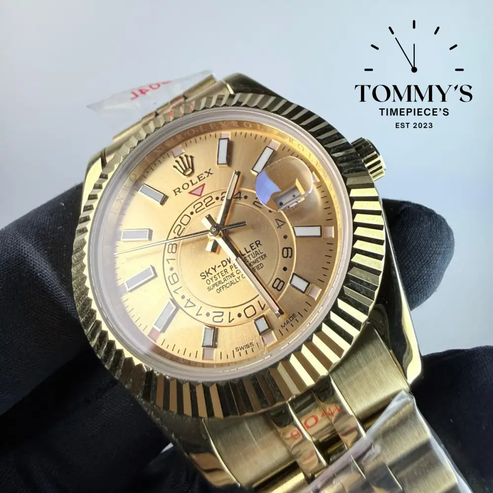 AAA+ Skydweller (326934) 42mm Champagne Dial- Jubilee Bracelet (Fluted Bezel) - Image 2