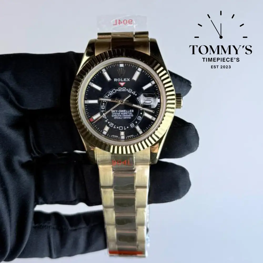 AAA+ Skydweller (326938) 42mm Black Dial- Oyster Bracelet (Fluted Bezel)