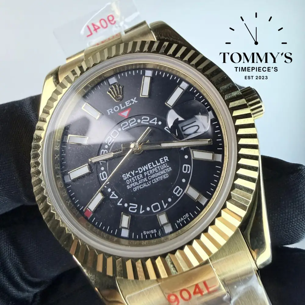 AAA+ Skydweller (326938) 42mm Black Dial- Oyster Bracelet (Fluted Bezel) - Image 2