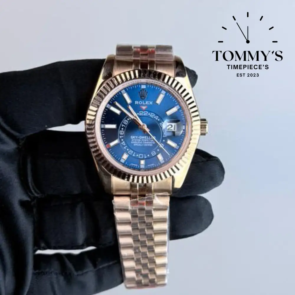 AAA+ Skydweller (336935) 42mm Blue Dial- Jubilee Bracelet (Fluted Bezel)