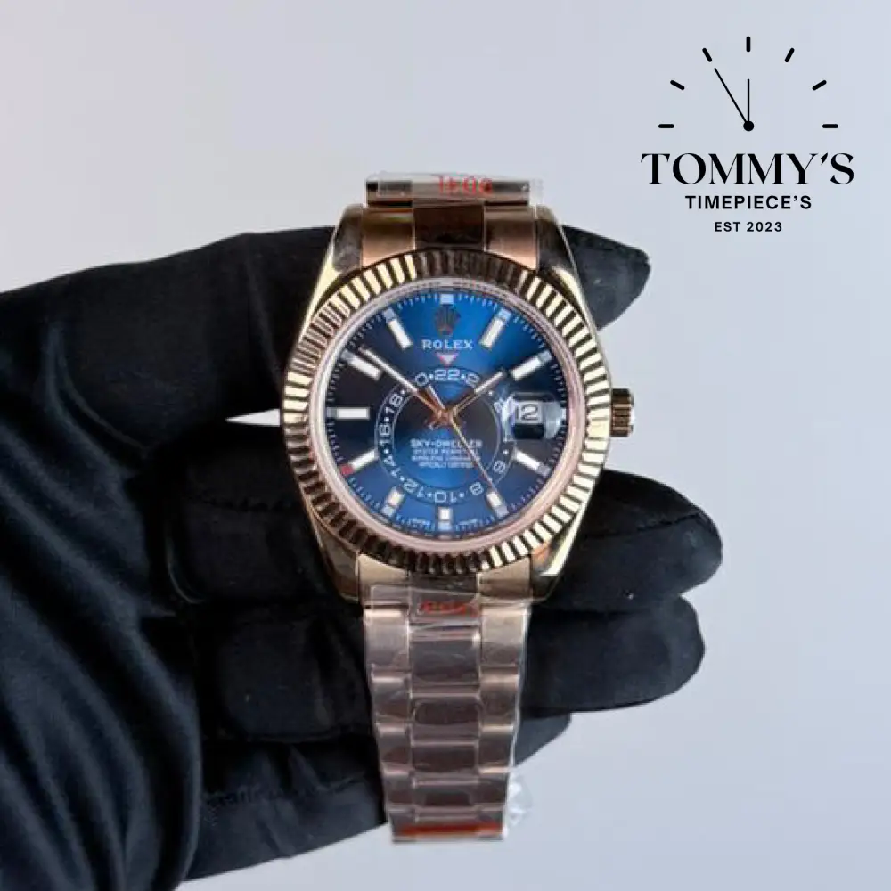 AAA+ Skydweller (336935) 42mm Blue Dial- Oyster Bracelet (Fluted Bezel)